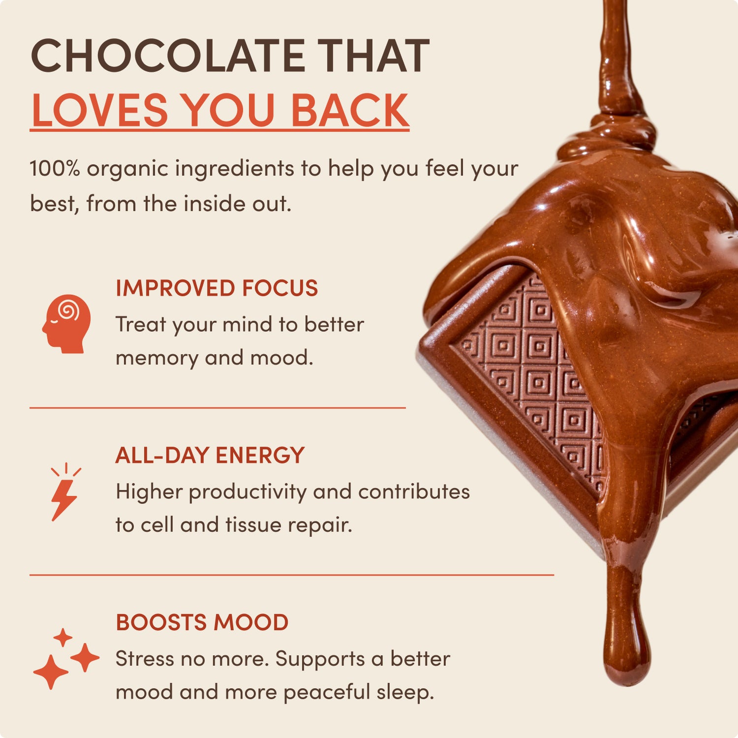 Forme d'énergie revitalisé (café + chocolats)