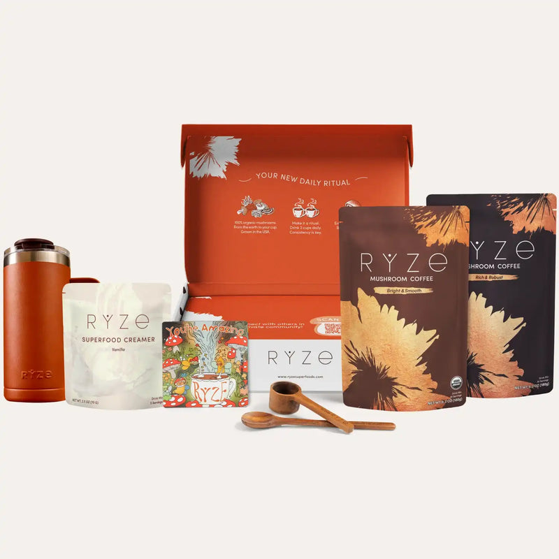 <tc>Kit de démarrage café aux champignons RYZE (60 portions)</tc>