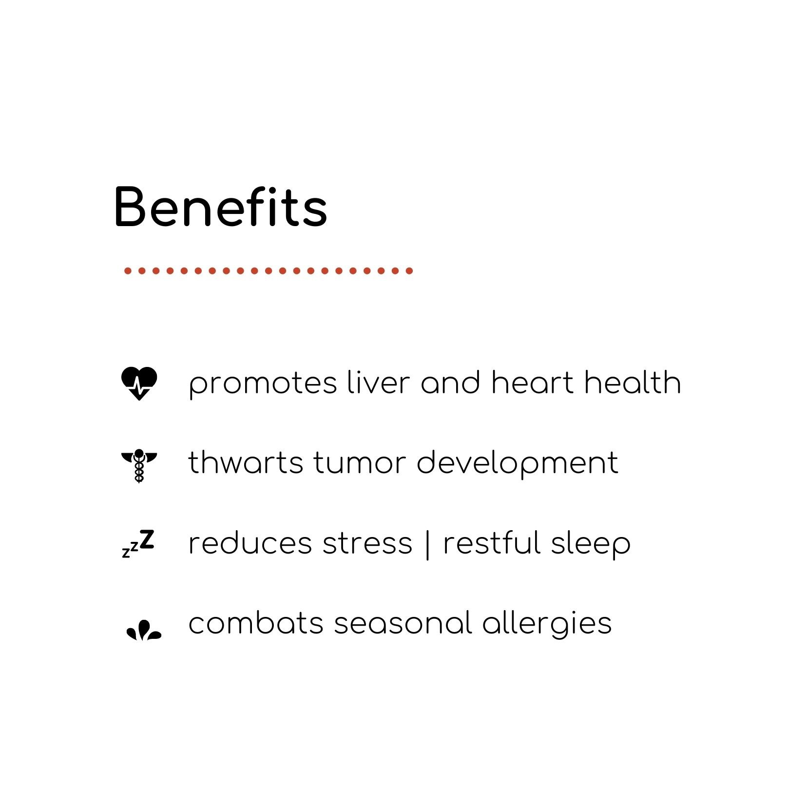 infographic list of benefits