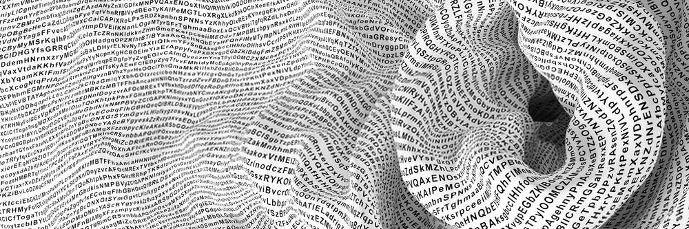 scarf with words patterns on it
