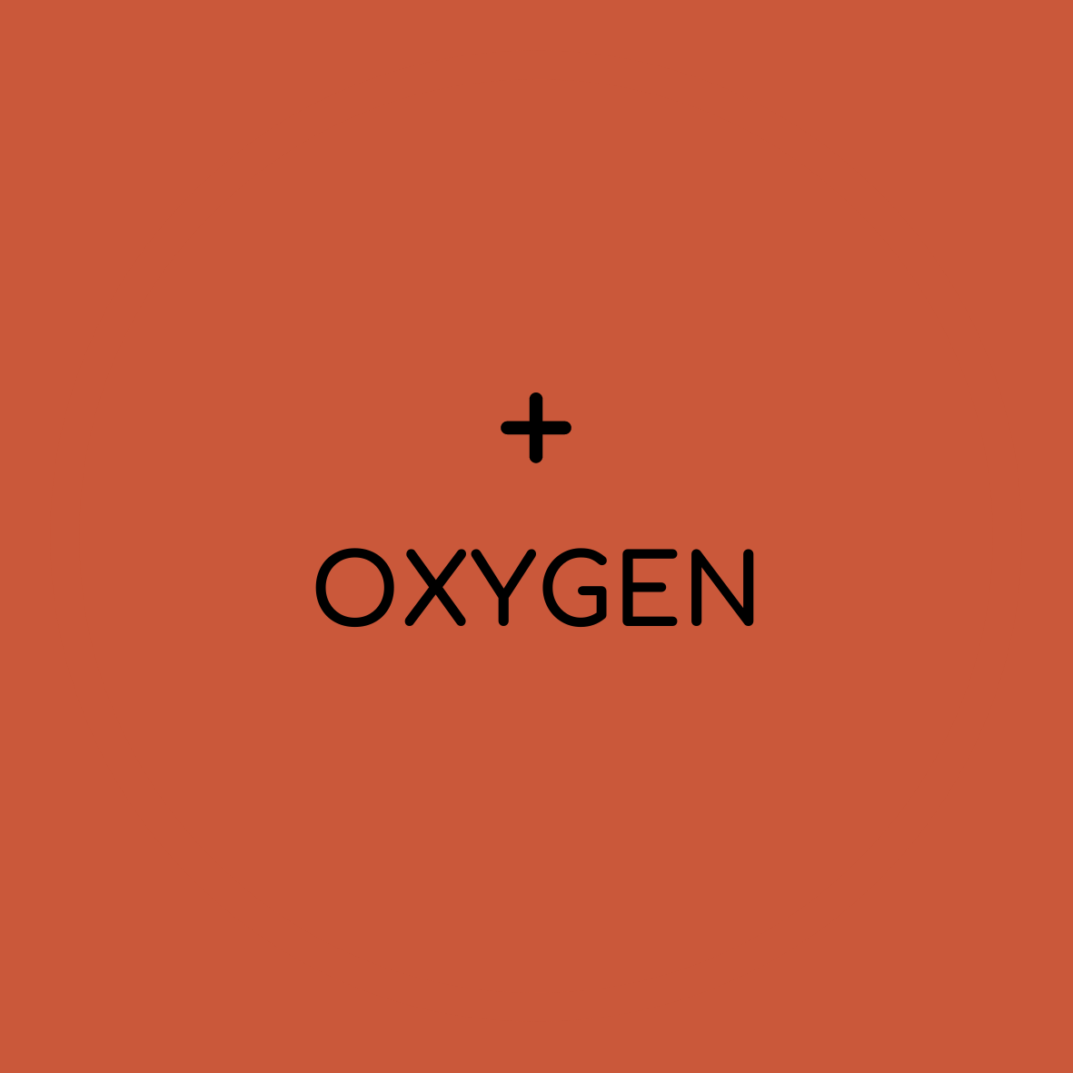 solid background with plus sign and "oxygen"