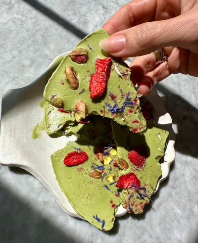 RYZE Matcha Yogurt Bark