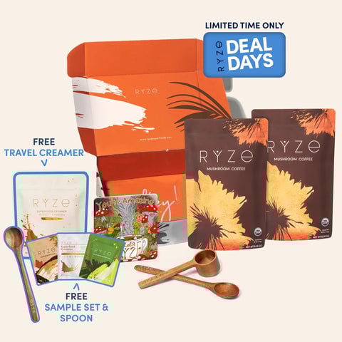 <tc>Kit de démarrage café aux champignons RYZE (60 portions)</tc>