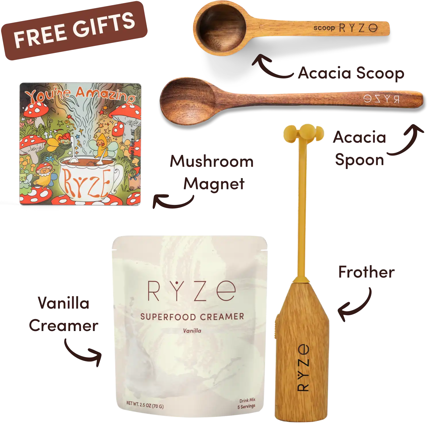 <tc>Kit de démarrage café aux champignons RYZE (60 portions)</tc>