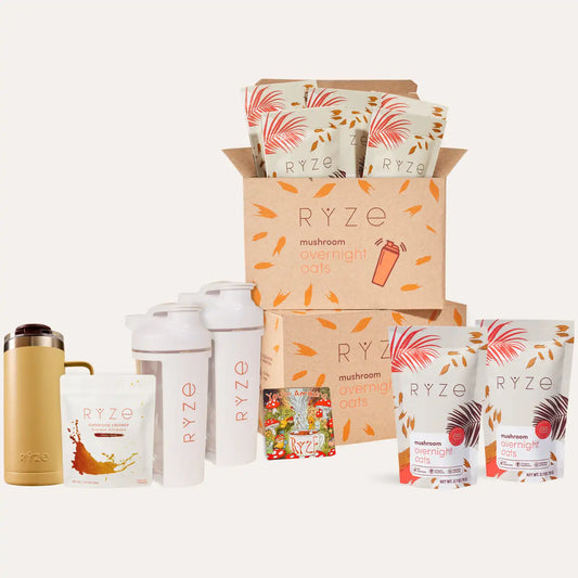 RYZE ryze Mushroom Overnight Oats 28 Servings Compressed – Mother's Day Sale