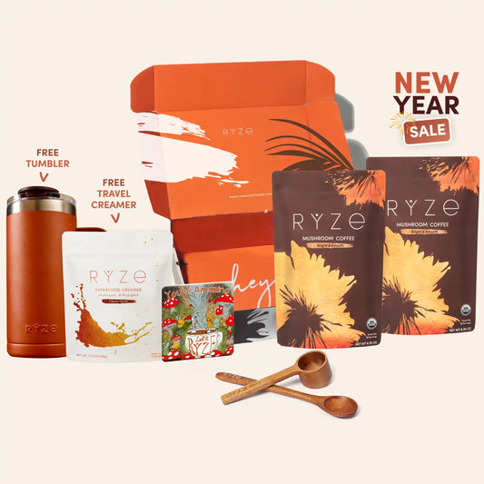 <tc>Kit de démarrage café aux champignons RYZE (60 portions)</tc>