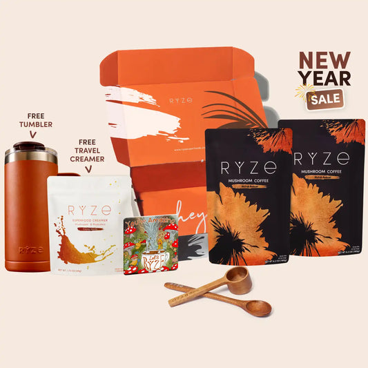 <tc>Kit de démarrage café aux champignons RYZE (60 portions)</tc>