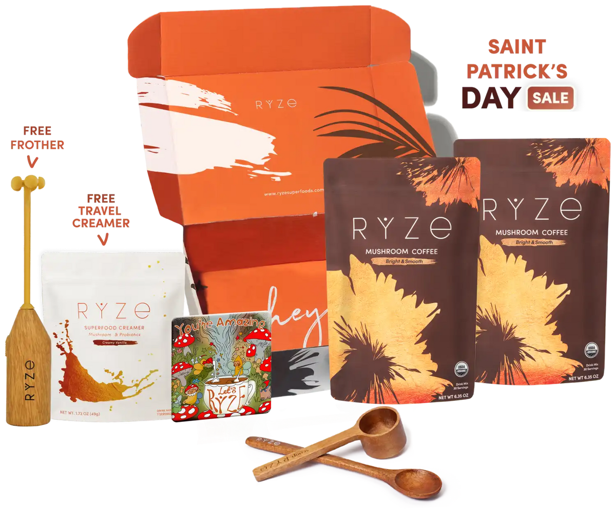 Ryze Ritual Kit Mushroom Coffee Starter Kit: 60 Servings – RYZE