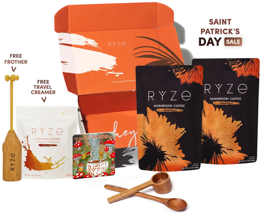 <tc>Kit de démarrage café aux champignons RYZE (60 portions)</tc>