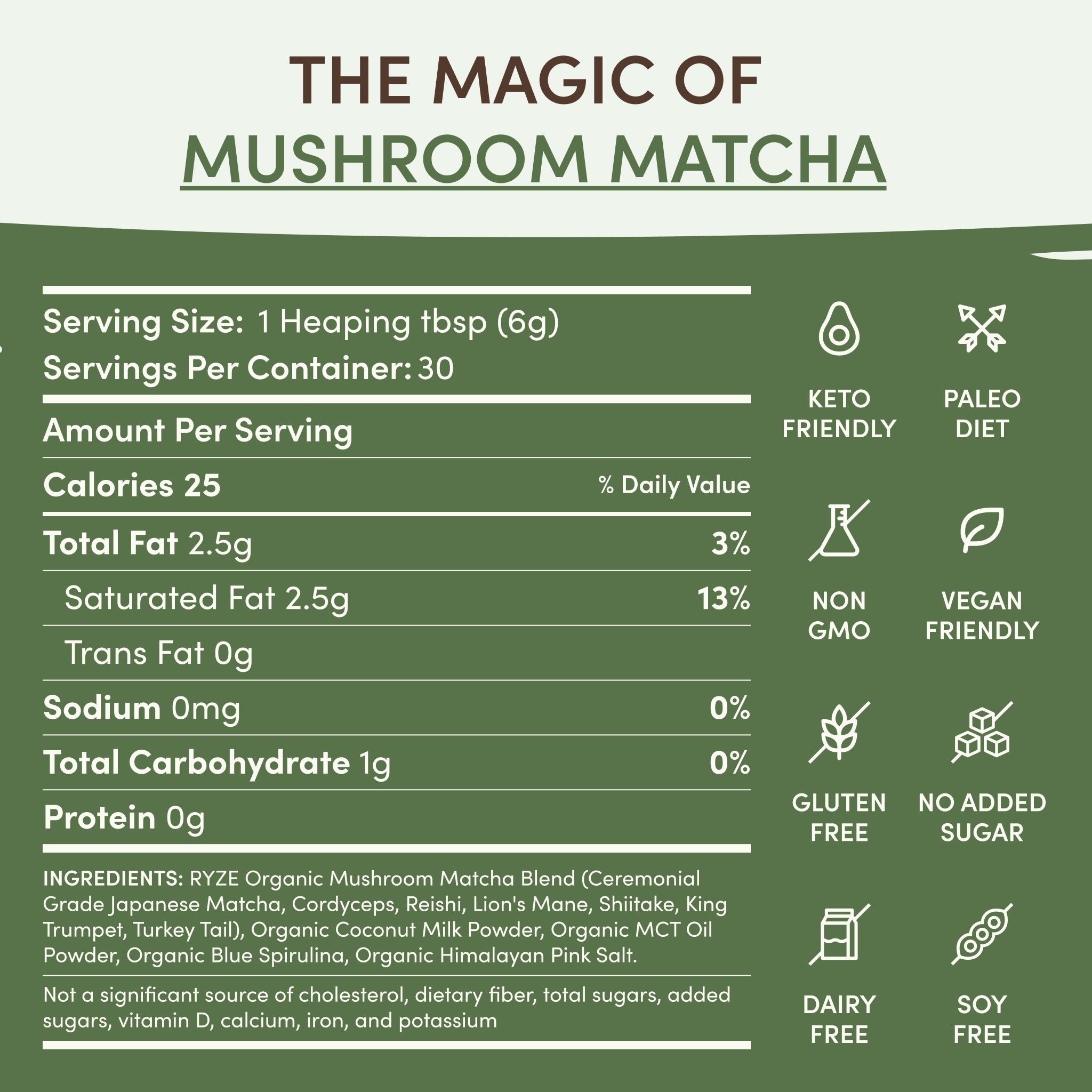 Mushroom Matcha (30 Servings)