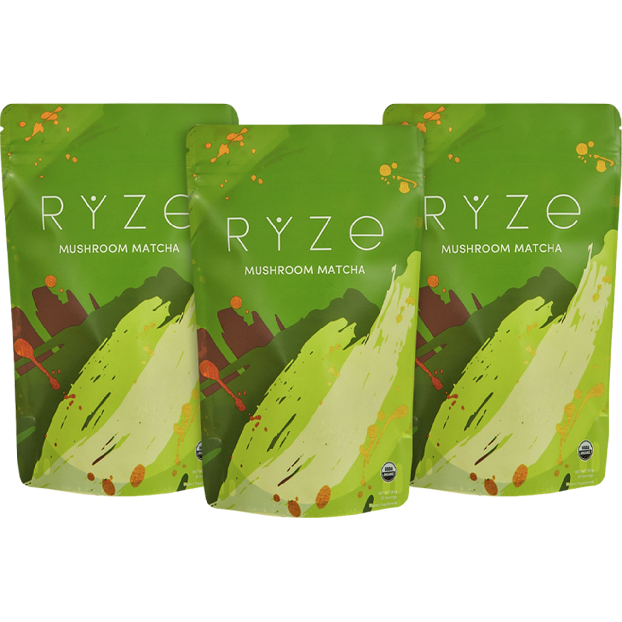 RYZE Mushroom Matcha bags