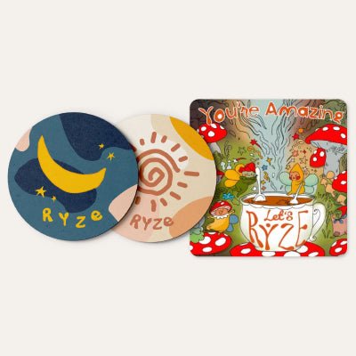 Coasters + Mushroom Magnet - RYZECoasters + Mushroom MagnetRYZE