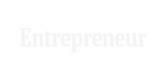 'Entrepreneur logo in white font on a transparent background.'