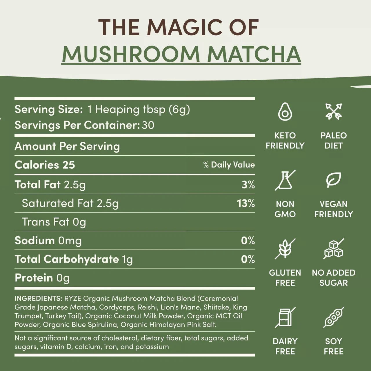 <tc>Hongos</tc> Matcha (30 <tc>porciones</tc>)