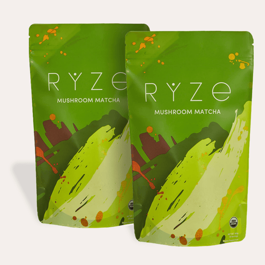 RYZE Organic Mushroom Matcha Starter Kit (60 servings) - RYZERYZE Organic Mushroom Matcha Starter Kit (60 servings)RYZE