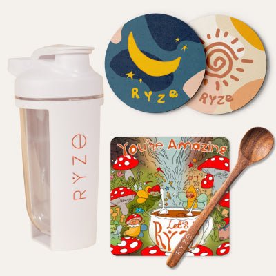 Shaker Bottle + Spoon + FREE Gifts - RYZEShaker Bottle + Spoon + FREE GiftsRYZE