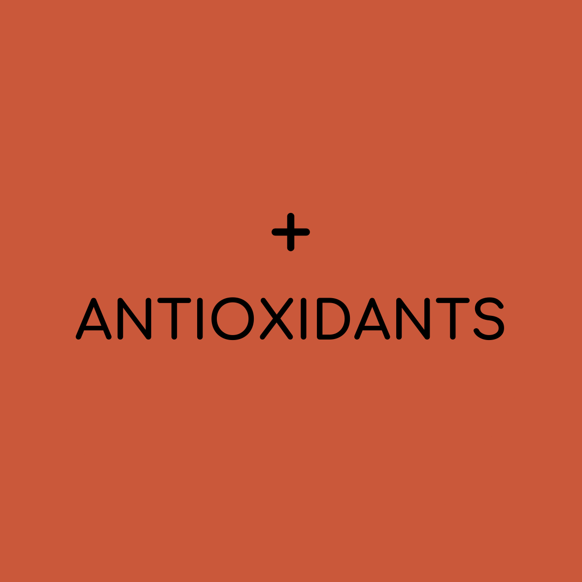 solid background with plus sign and "antioxidants"