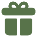 A green gift box icon with a bow on top.